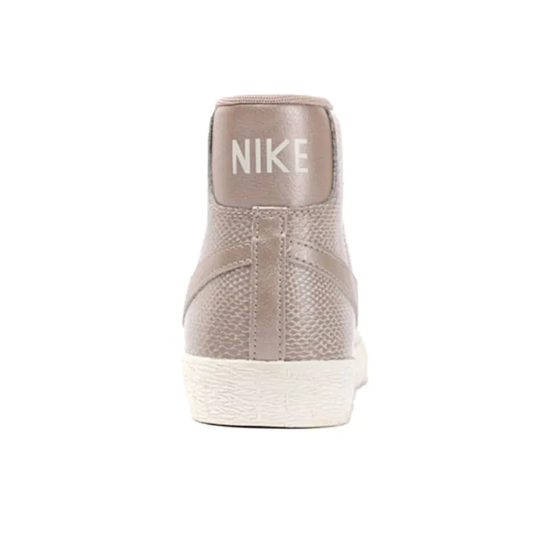 Nike Blazer Mid Anti Slip Wear Resistant High Top Skateboard Shoes Women's Pink-4
