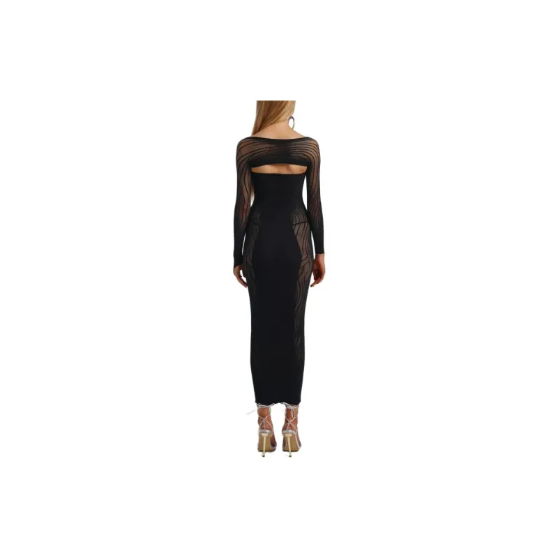 The Kript Long-Sleeved Dresses Women's Black-2