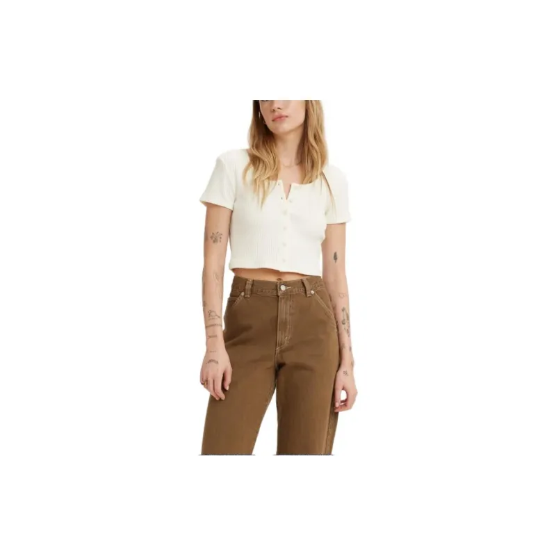Levi's Regular T Shirt Women's Ecru-3