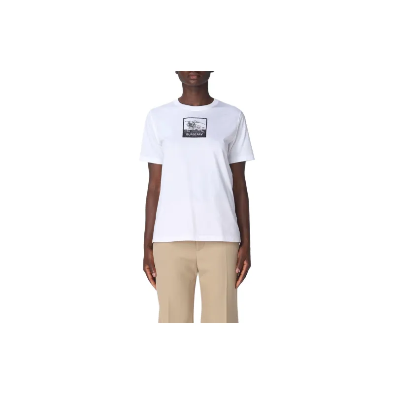 Burberry Logo Printed Crewneck T-Shirt-1