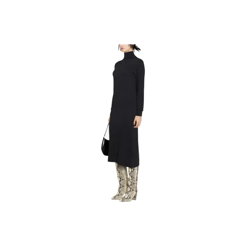 PAROSH Long-Sleeved Dresses Women's Black-3