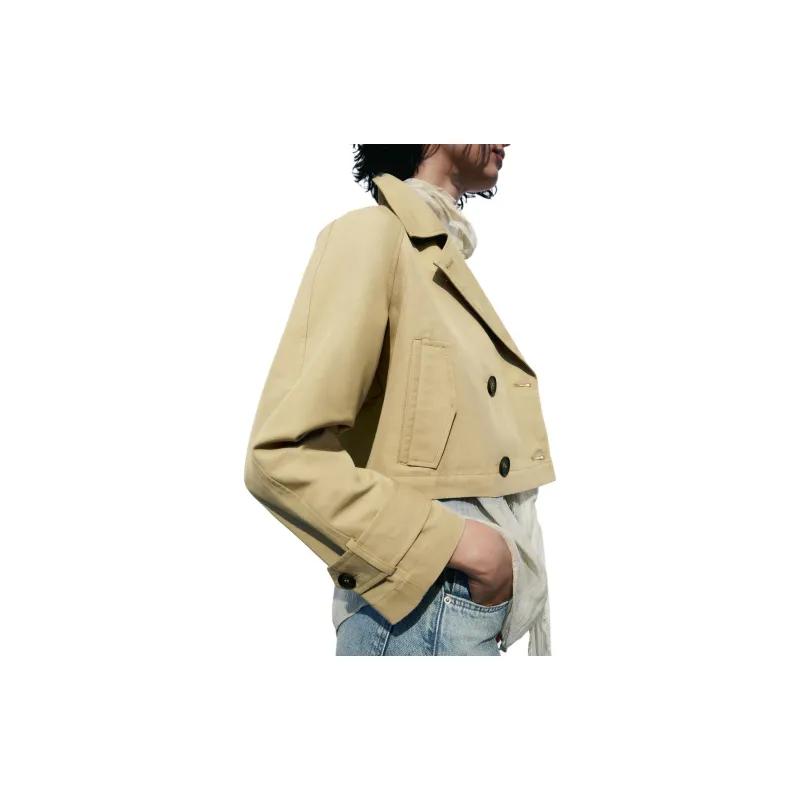 ZARA Trench Coat Women's Light Camel-3