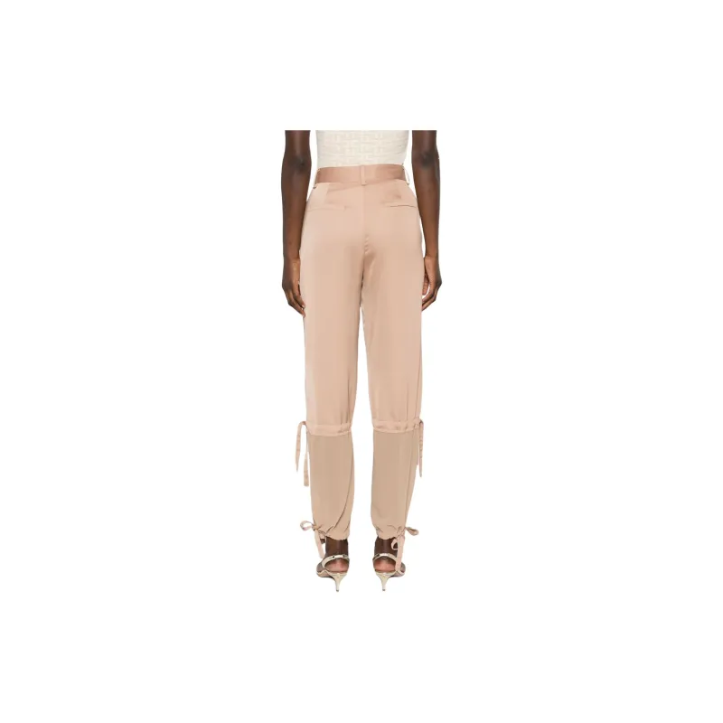 PINKO Georgette Crepe Mid Rise Cargo Trousers-2