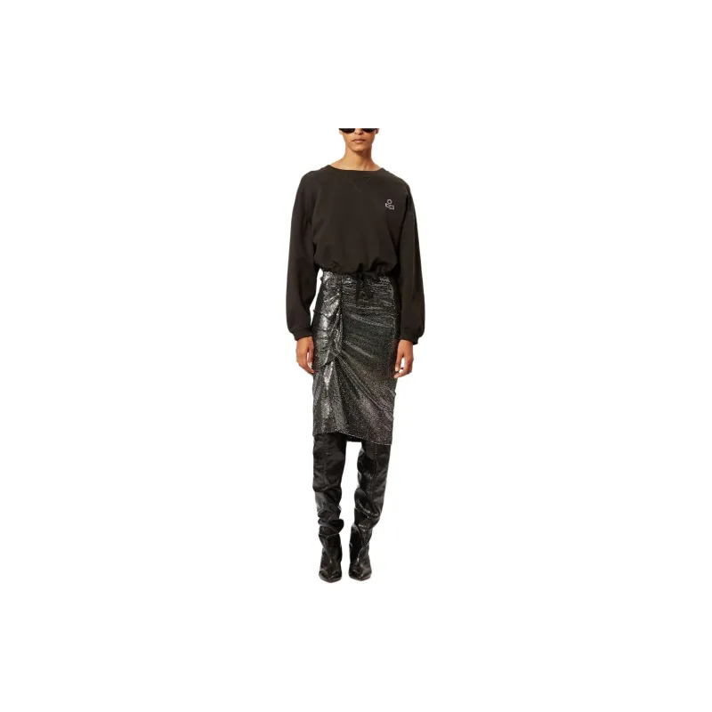 ISABEL MARANT ETOILE Margo Flocked logo Sweatshirt-3