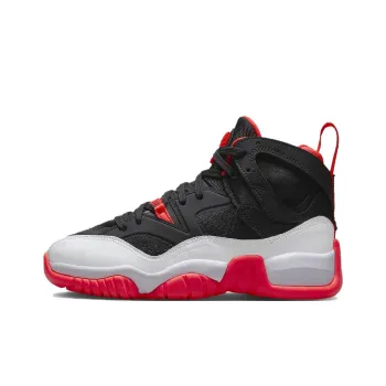 Jordan Jumpman Two Trey Slip Resistant Anti Kick High Top Children's Basketball Shoes White Black Red Teenagers
