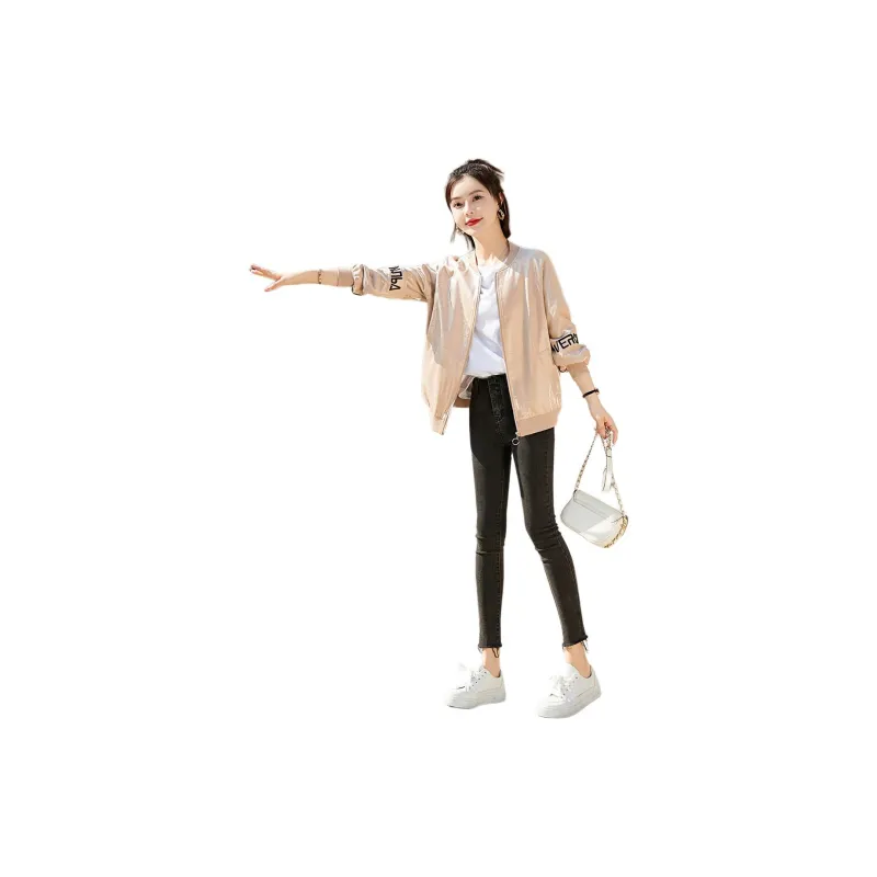 Mo Han Yi Mei Baseball Jacket Women's Rose Gold-1