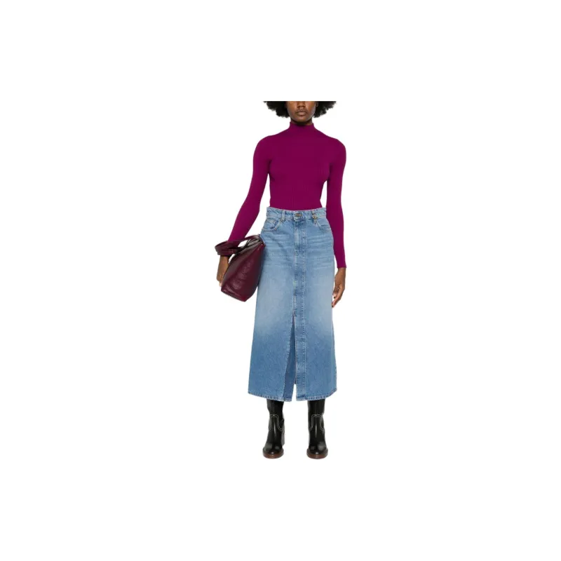 Twinset Denim Midi Skirt-1