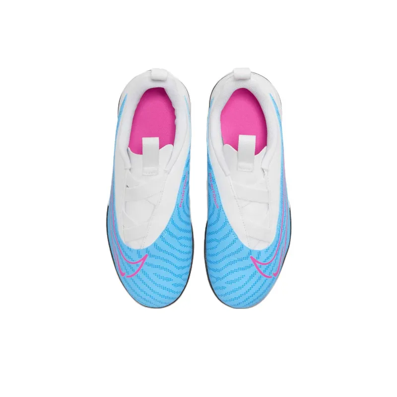 Nike Jr. Phantom GX Academy IC Indoor Court Cushioning Anti-Slip And Wear-Resistant Soccer Shoes Blue White Kids'-3