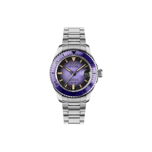 OUT OF ORDER Wrist Watch Automatic Mechanical Movement Purple Watch Dial Men's Watches