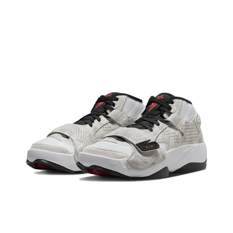 Jordan Zion 2 Zion 2 GS Slip-Resistant Cushioning Mid-Top Children's Basketball Shoes Gray Teenagers-2