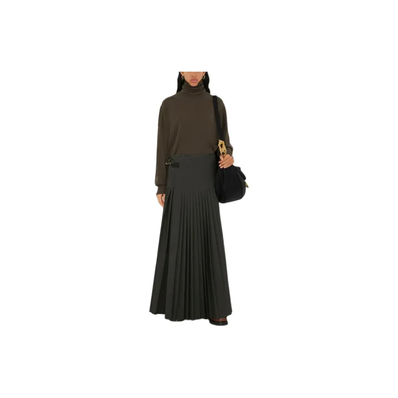 Burberry Casual Long Skirts Women's Slate Heather Gray-1