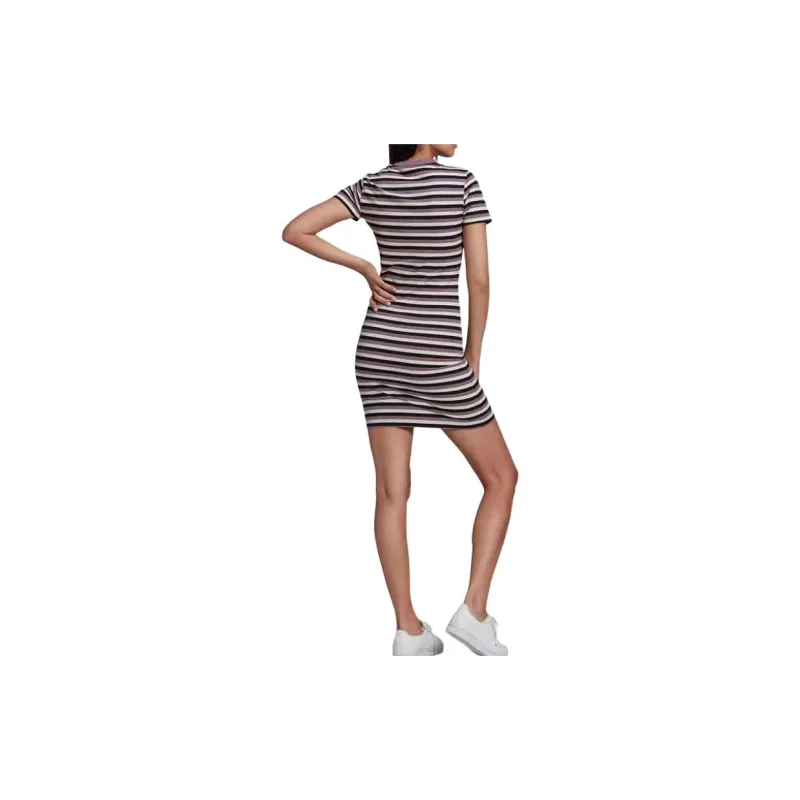 Adidas Originals Short Sleeved Dresses Women's Purple Pink-2