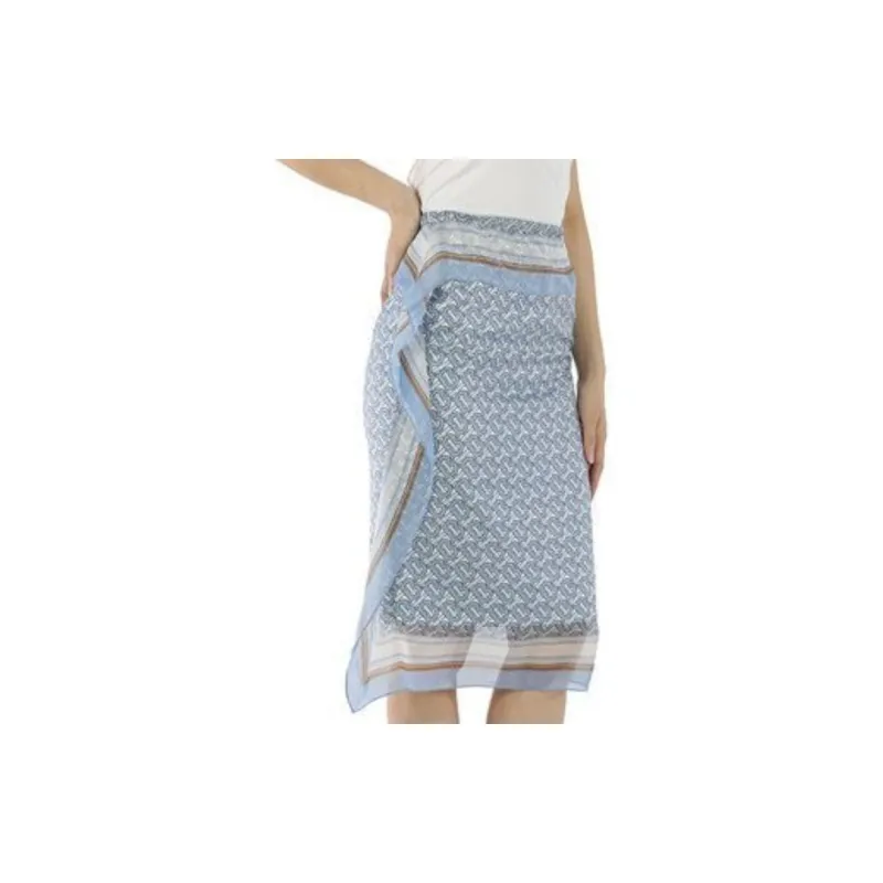 Burberry Casual Long Skirt Women's Blue-3