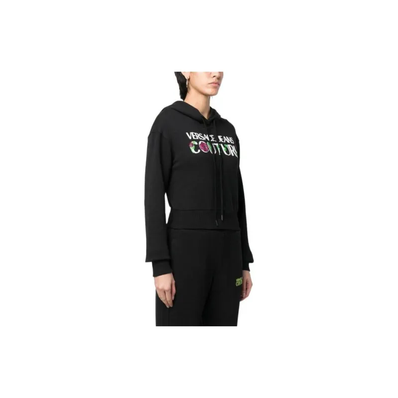 VERSACE JEANS Logo print Pullover Hoodie-3
