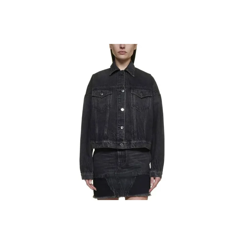 AMIRI Oversized Trucker Denim Jacket 'Black'-1