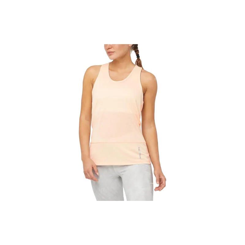 SALOMON CROSS RUN Tank Tops Women's Light Pink-1