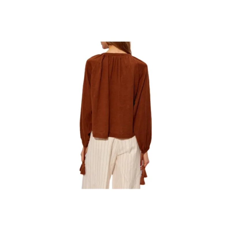 MaxMara Quirite Drawstring Tassel Knitted Blouse-3
