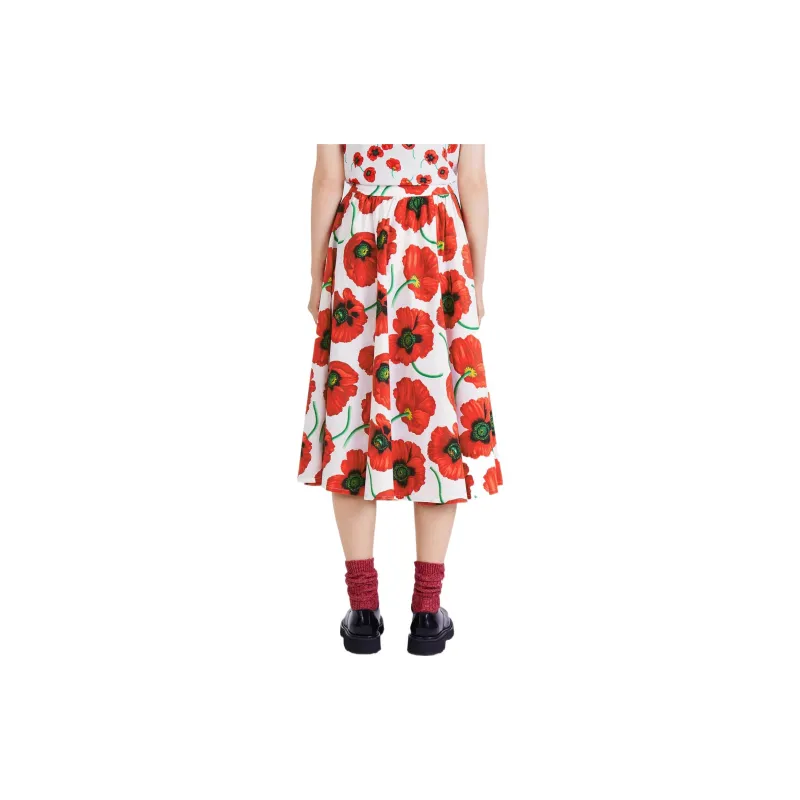 KENZO X Nigo FW22 Casual Long Skirt Women's White-4