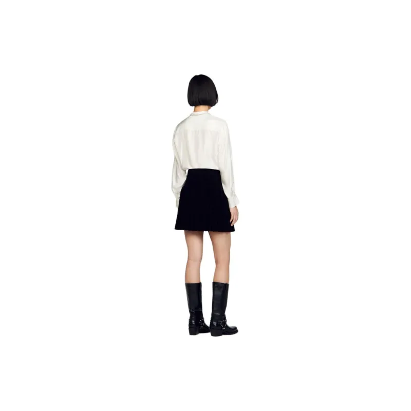 Sandro High rise Buttoned Skirt-1