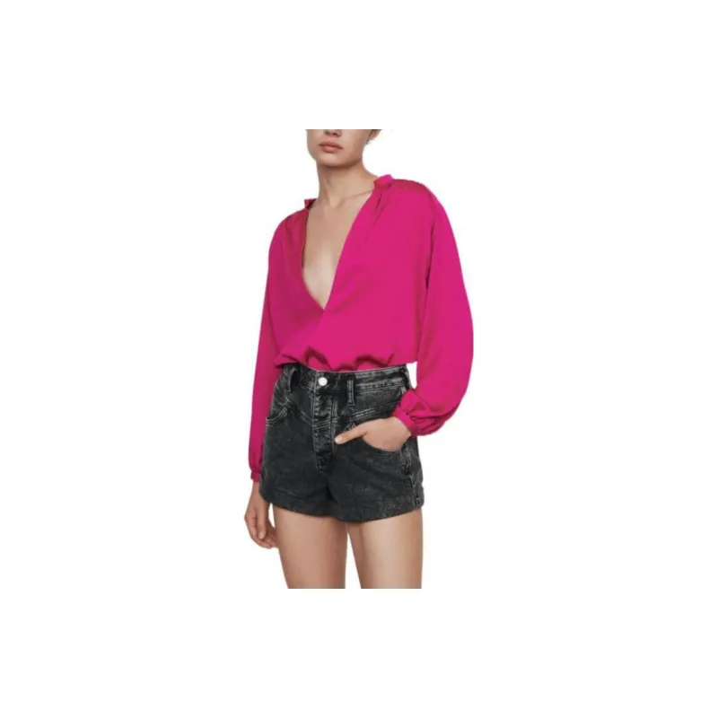 Maje Denim Shorts Women's Dark Gray-1