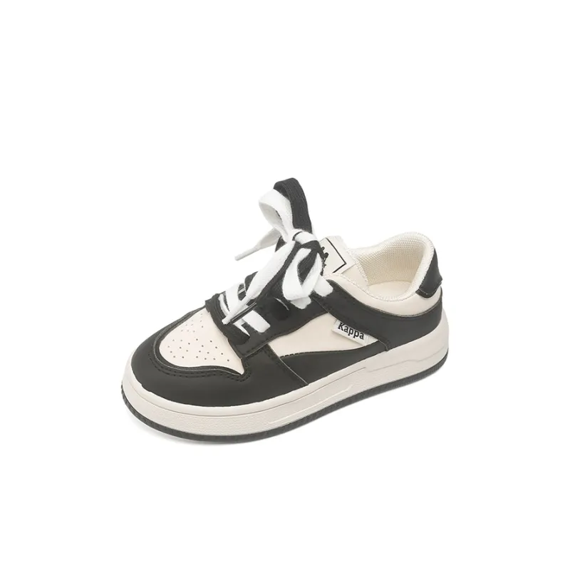 KAPPA KIDS Wear Resistant Slip Resistant Low Top Skateboard Shoes Beige Black Kids'-2