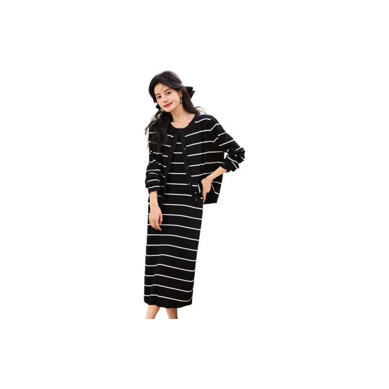 Emodues Skirt Set Women's Black-1