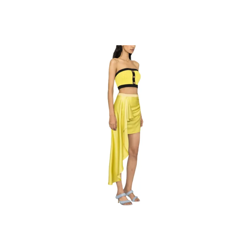Elisabetta Franchi SS24 Strapless Top Women's Lime Green-1