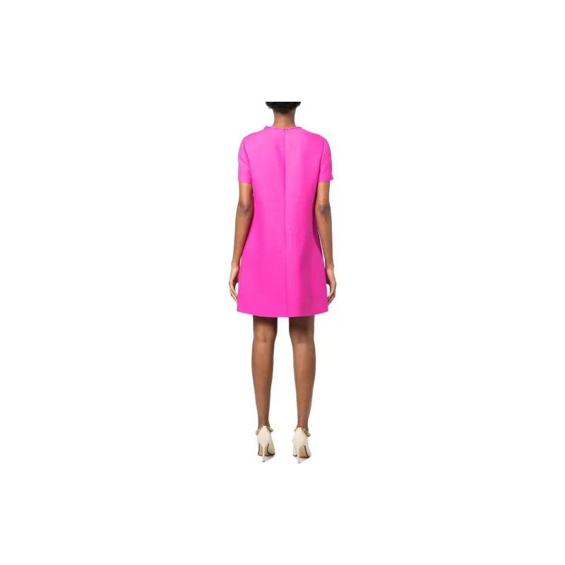 Valentino Short-Sleeved Dresses Women's Fuchsia-2