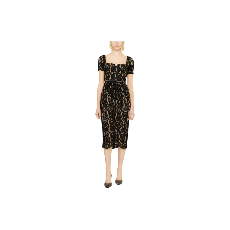 Self portrait Floral Lace Midi Dress-2