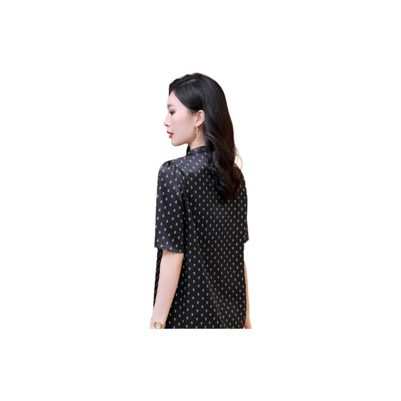Yi Mengyuan Regular Silk T shirt Women's-9