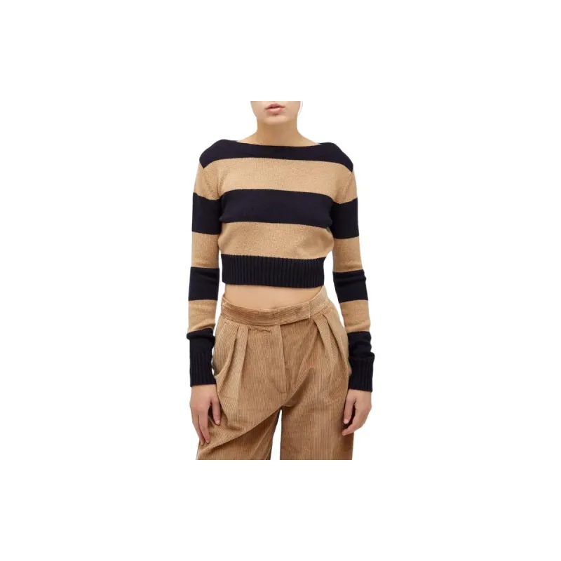 MaxMara Striped Long Sleeved Knitted Jumper-1