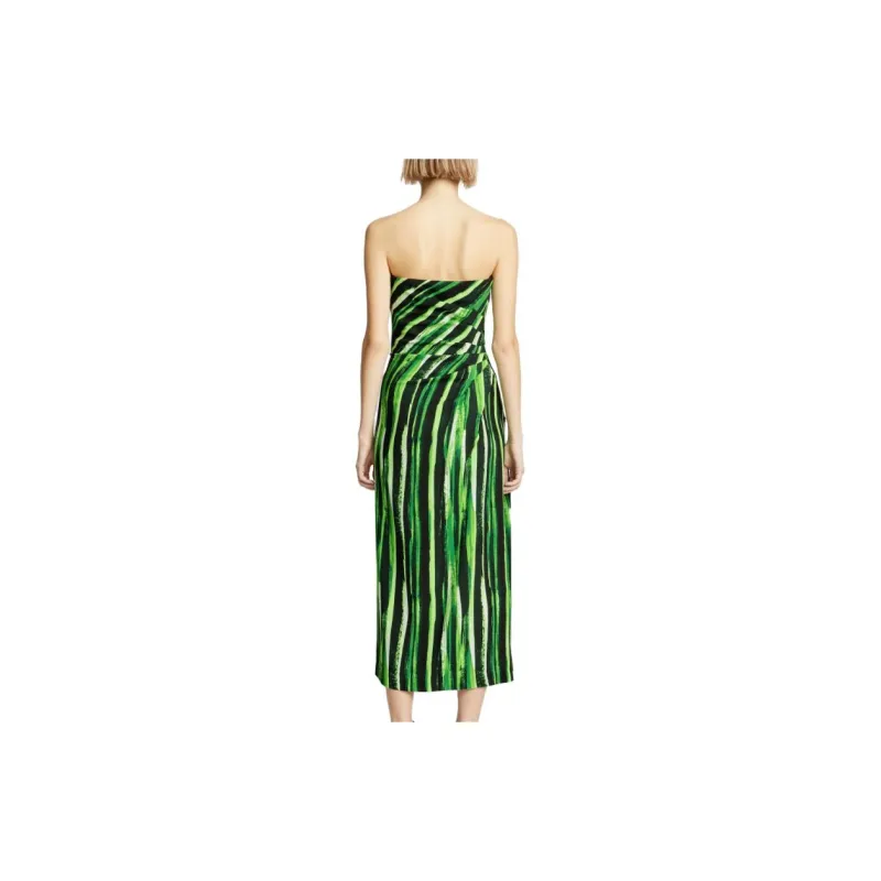 PROENZA SCHOULER Graphic print Strapless Midi Dress-2
