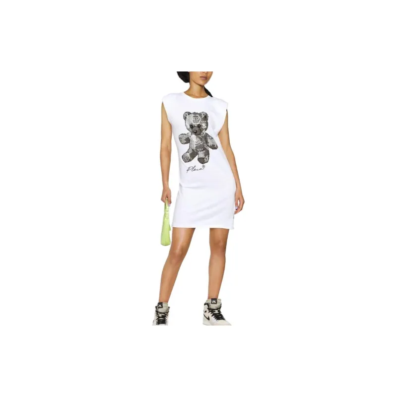 PHILIPP PLEIN Crystal embellished T shirt Dress-3