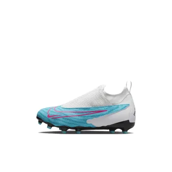 Nike Phantom GX Academy Dynamic Fit MG Slip Resistant Cushioning Mid Top Kids' Soccer Shoes Blue White Kids'