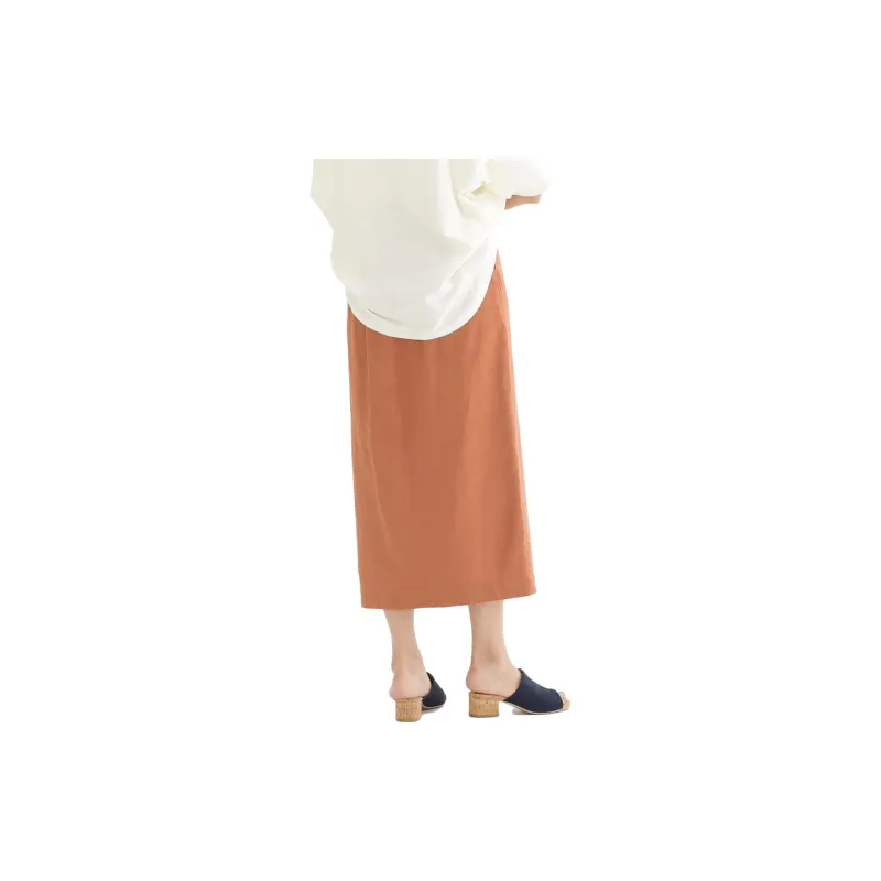 Beams Casual Long Skirts Women's Orange-5