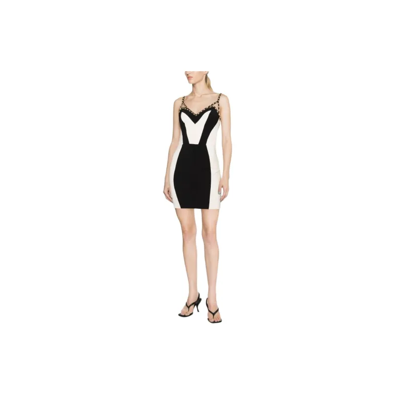 Elisabetta Franchi Bead embellished Two tone Minidress-1