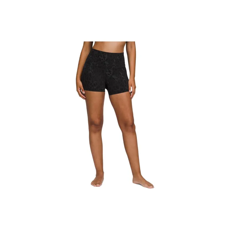 Lululemon Align™ Series Nulux™ Fabric Sports Shorts 4' Women's Camouflage Deep Coal Mixed Color-2