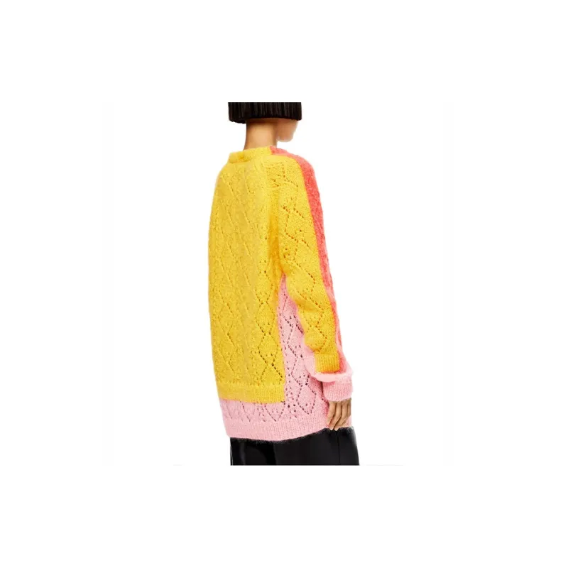 LOEWE Trompe Loeil Sweater 'Orange/Pink/Yellow'-2