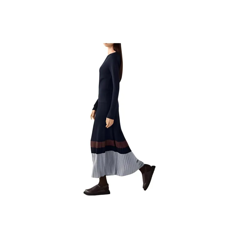 UNIQLO Knit Long Skirts Women's Navy-1
