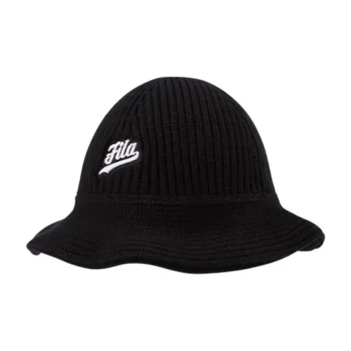 FILA Viscose Polyester Polyamide Bucket Hats Women's Black