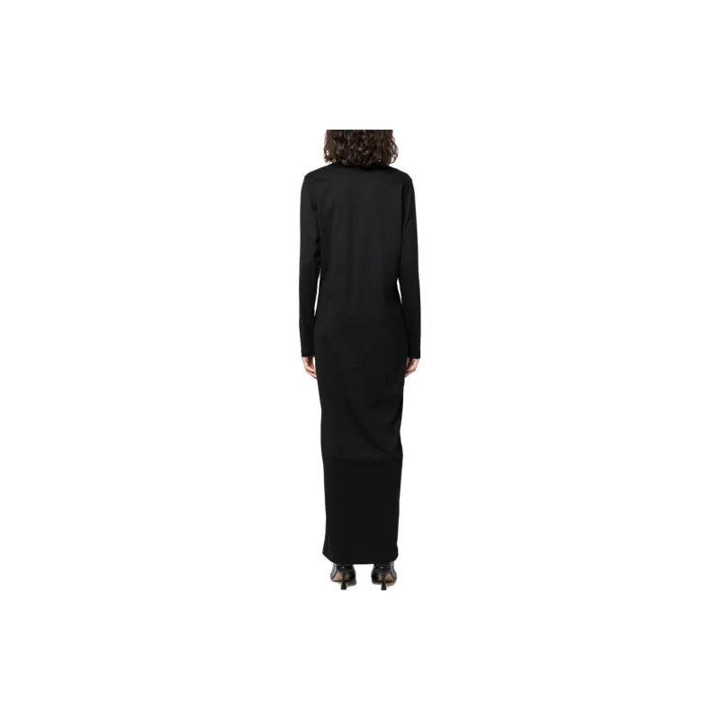 MSGM Long Sleeved Dresses Women's Black-3
