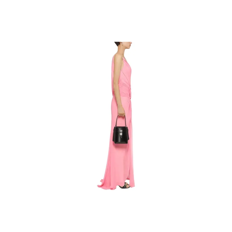 GIVENCHY Evening Draped Dress In Silk With Chains Slip Dresses Women's Pink-3
