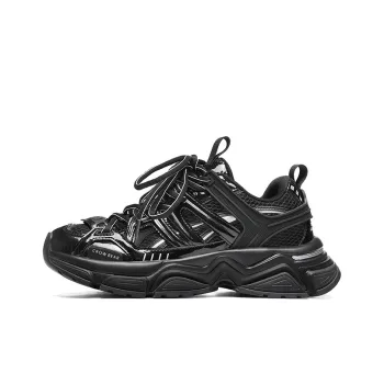 Crow Bear Low Top Chunky Sneakers Unisex Urban Black