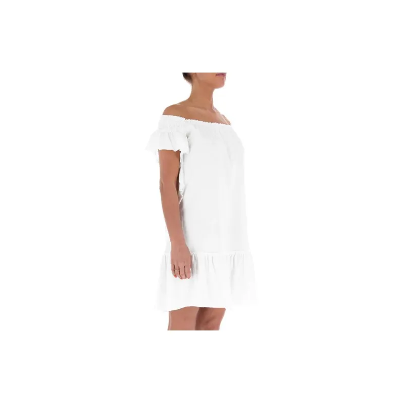 RED VALENTINO Short Sleeved Dress Women's White-2