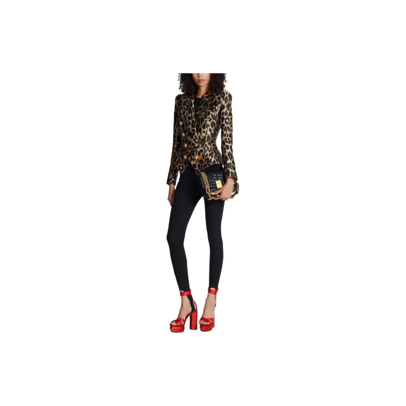 BALMAIN Jackets Women's Leopard Print-1