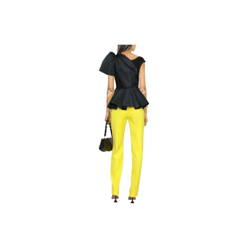 Alexander McQueen High Waist Pleat Detailed Trousers-2