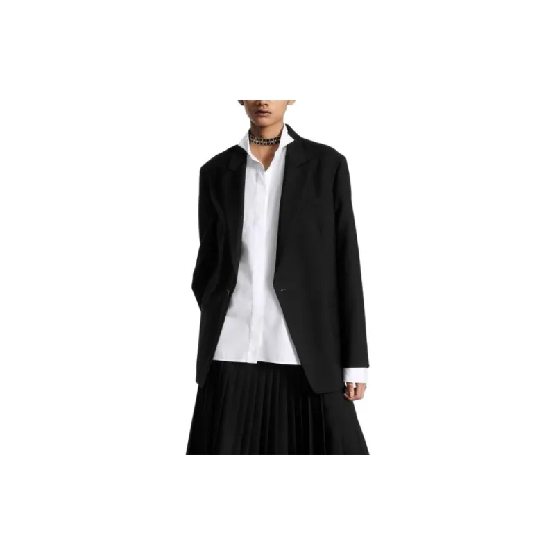 DIOR Oversized Blazer Business Suit Coat Women's Black-1