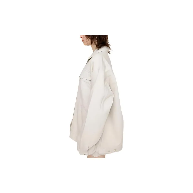 SLY Denim Jackets Women's Ivory-4