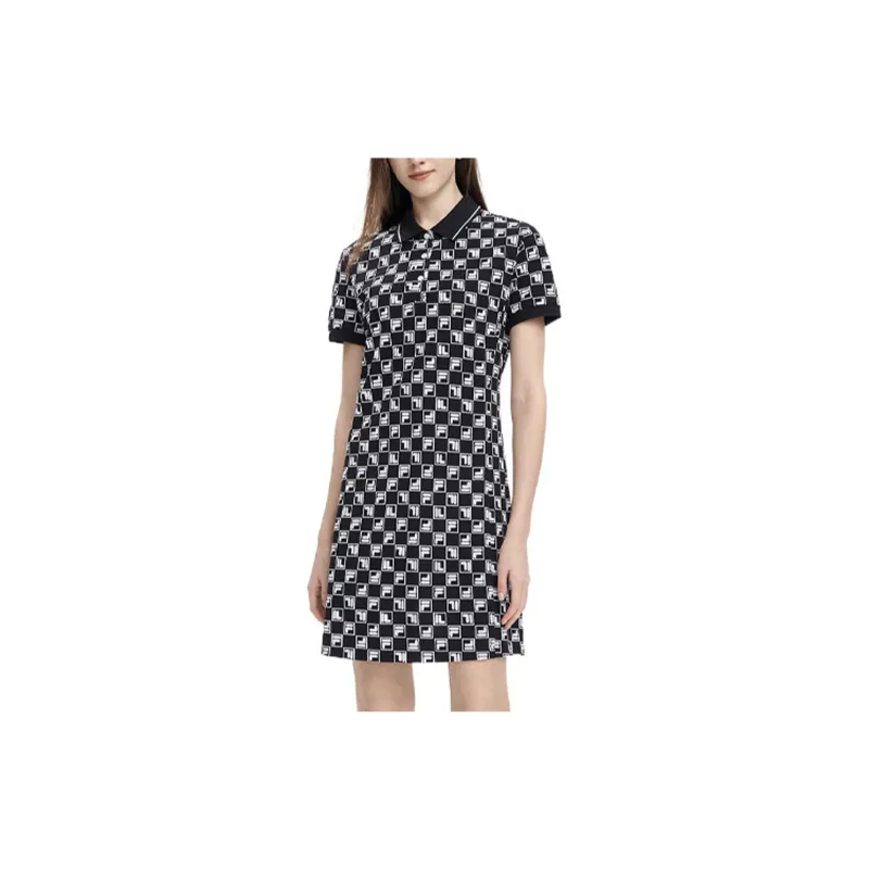 FILA Short Sleeved Dress Women's All Over Print 2-2