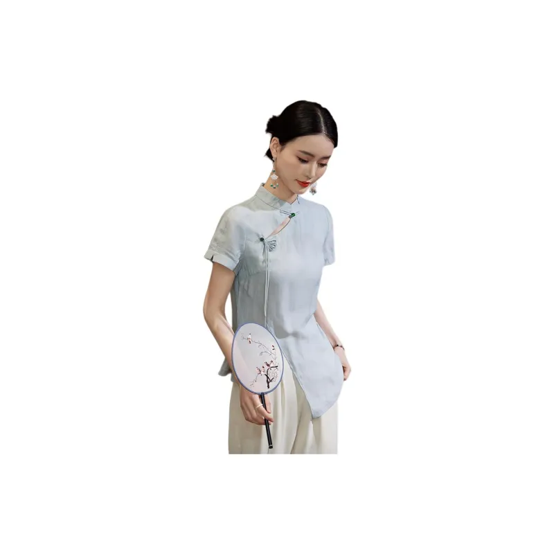 Hang Yi Court SS24 Shirt Women's Blue-3